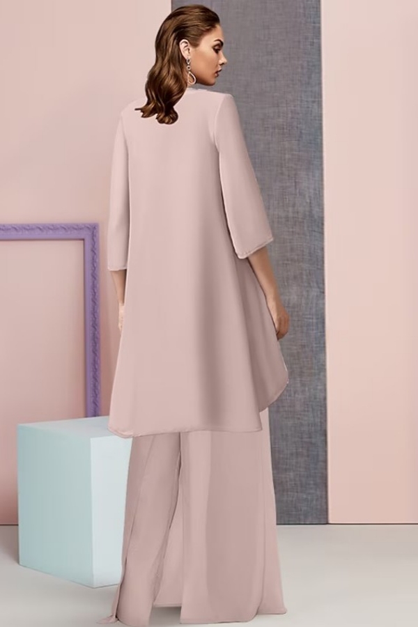 Chic Chiffon 3-Piece Suit Mother of the Bride Dress