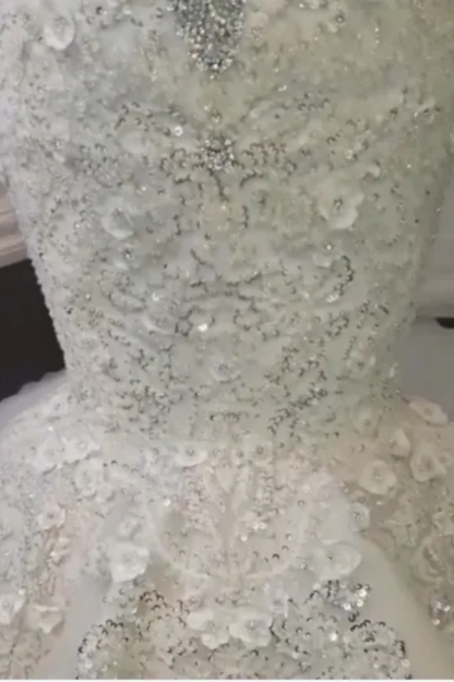 Chicloth Off-the-Shoulder Beads Mermaid Wedding Dress With Appliques 