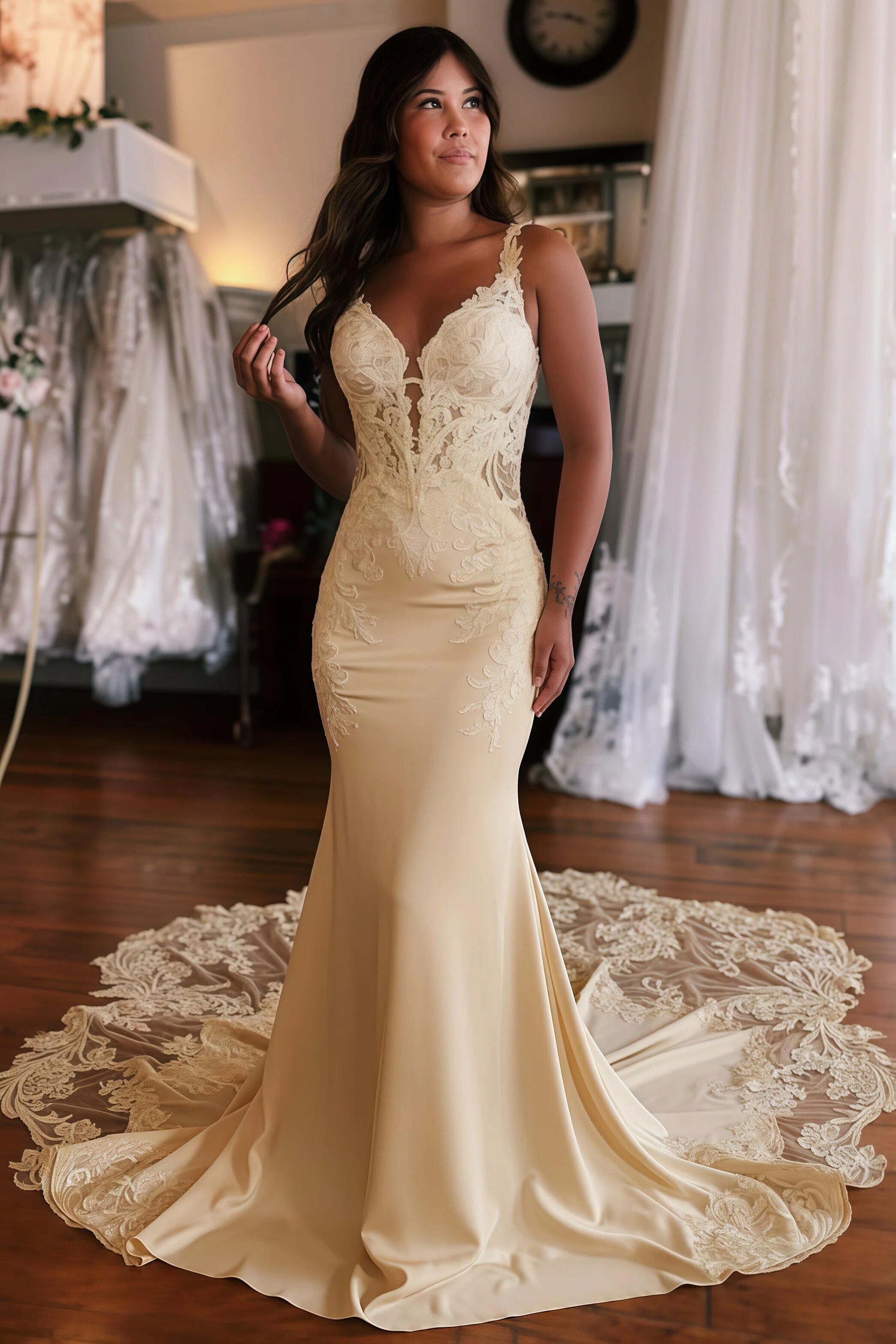 Elegant Wedding Dresses With Lace Appliques | Wedding Dresses Mermaid Sleeveless