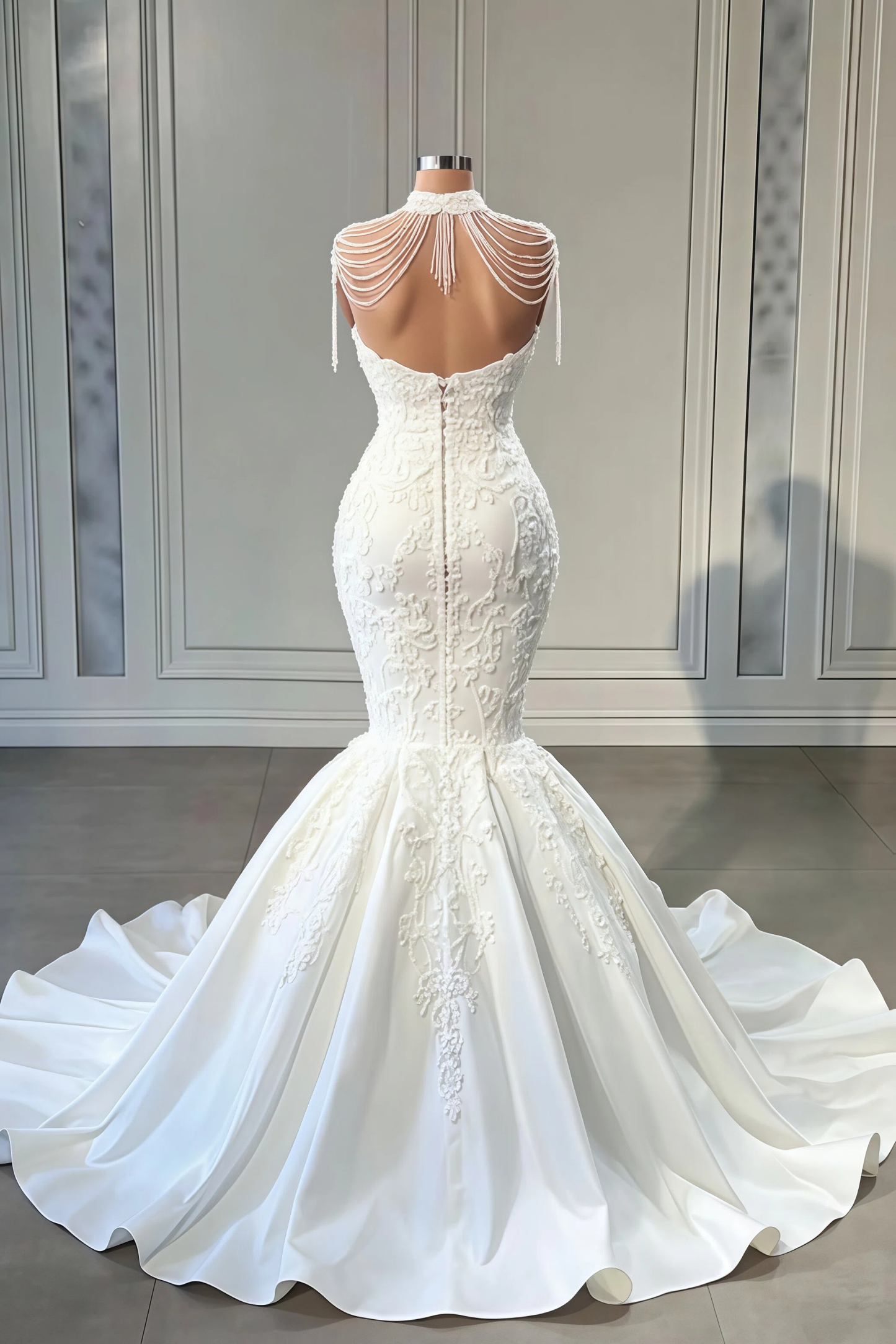 Chicloth White Sweetheart Wedding Dress Mermaid Lace Long