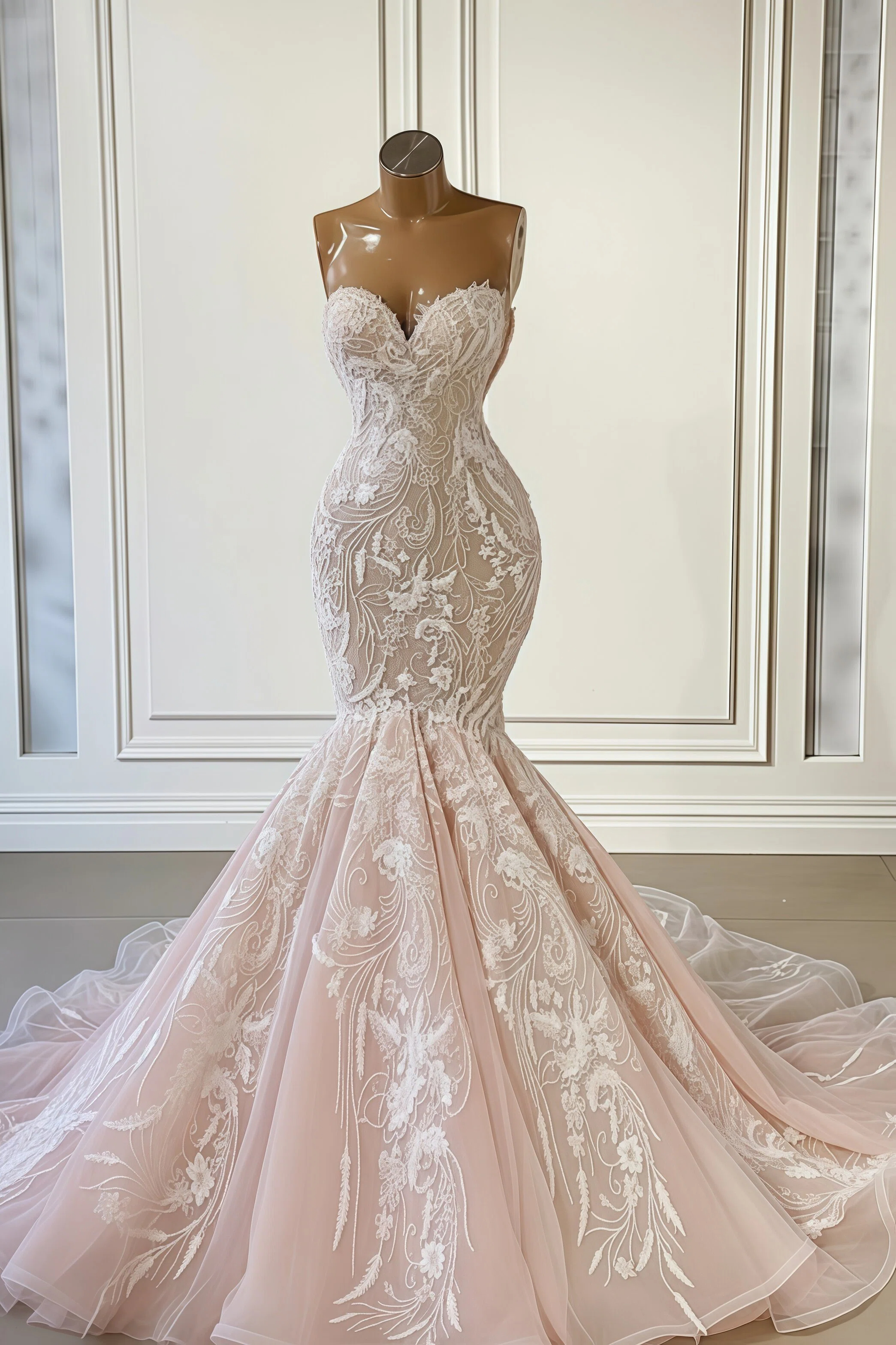 Chicloth Champagne Sweetheart Wedding Dress Mermaid Lace Online