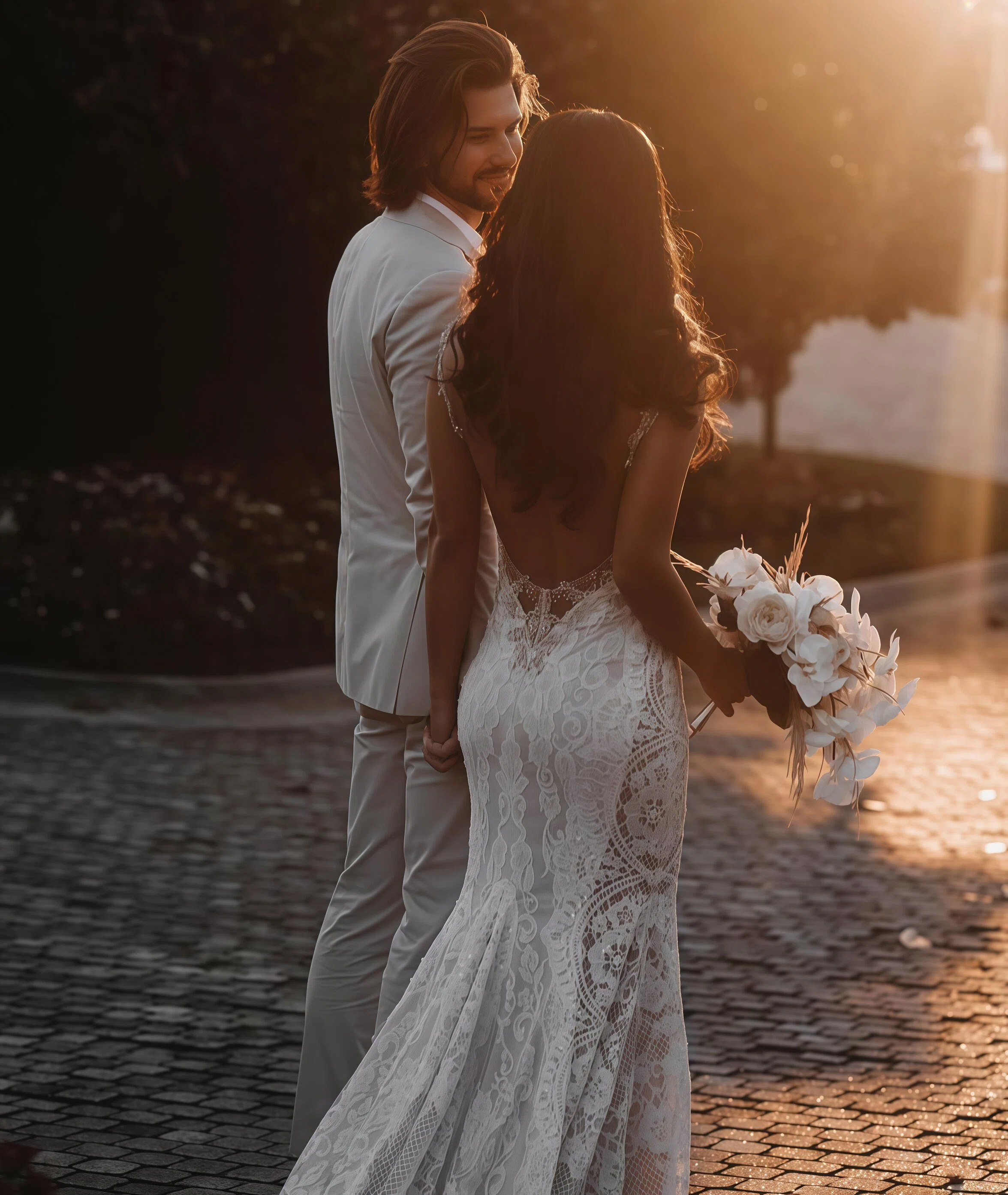 Chicloth Lace Wedding Dress Mermaid Backless Online