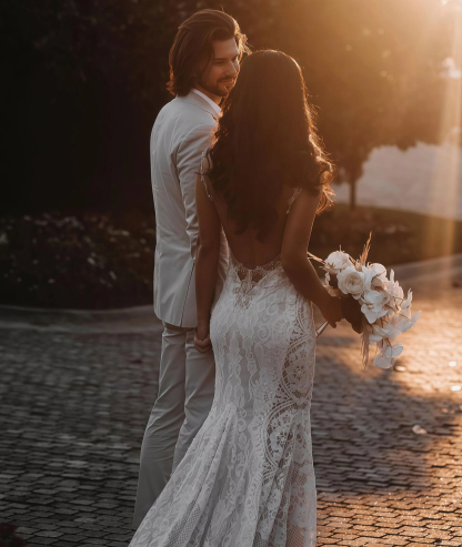 Chicloth Lace Wedding Dress Mermaid Backless Online