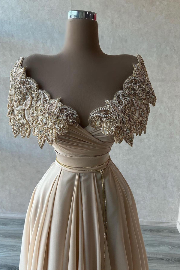 Elegant Long Sleeveless Evening Dress Glitter Prom Dress