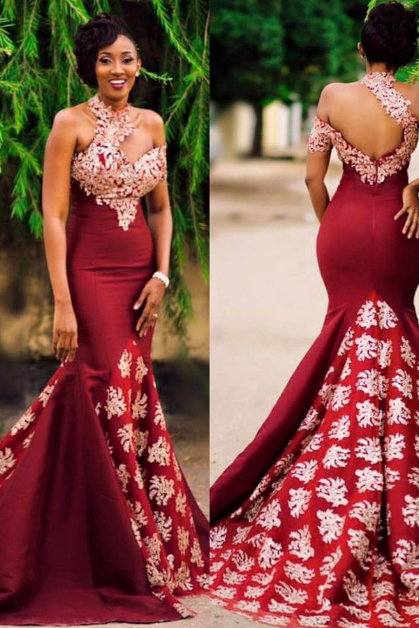 Gorgeous Mermaid Tulle Prom Dress | Sleeveless Beaded Long Party Gowns