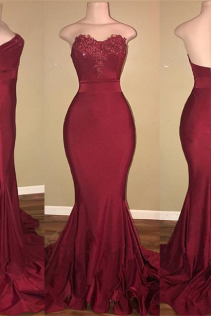 High Neck Mermaid Prom Dress | Open Back Sleeveless Appliqué Evening Dress