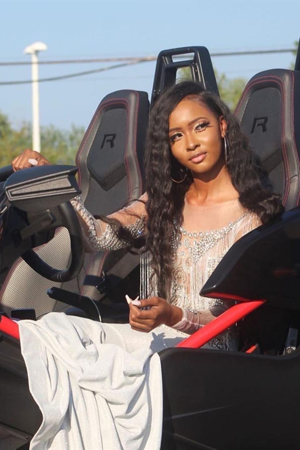 Long Sleeve Prom Dress Glitter Beading Mermaid Evening Gown