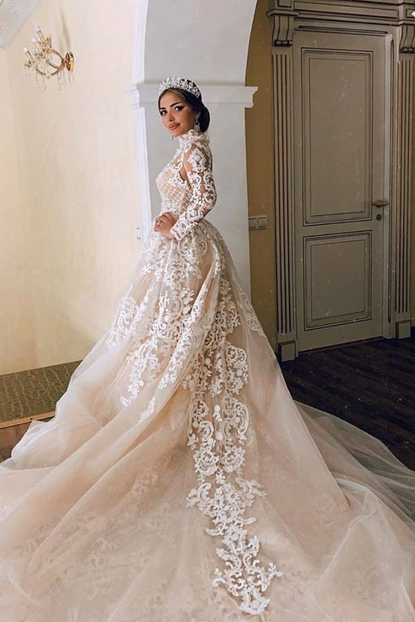 Luxury Sweetheart Lace Tulle Mermaid Spring Wedding Dress