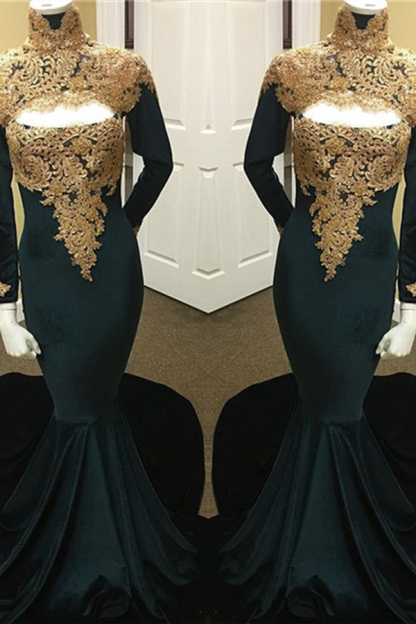 Off-The-Shoulder Mermaid Evening Gown | Black Open Back Prom Dress