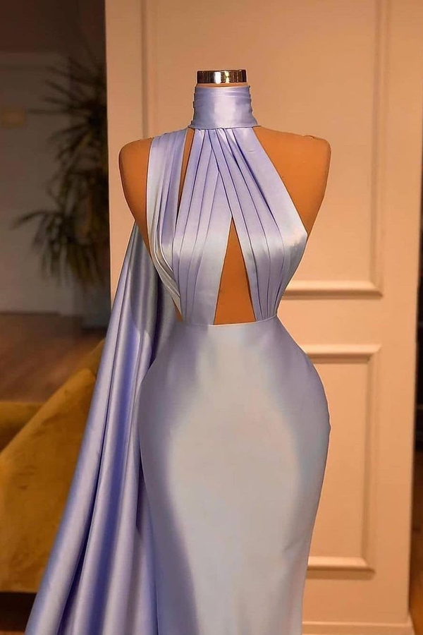 Sexy Lilac One-Shoulder Mermaid Long Prom Dress