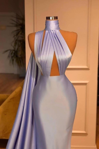 Sexy Lilac One-Shoulder Mermaid Long Prom Dress