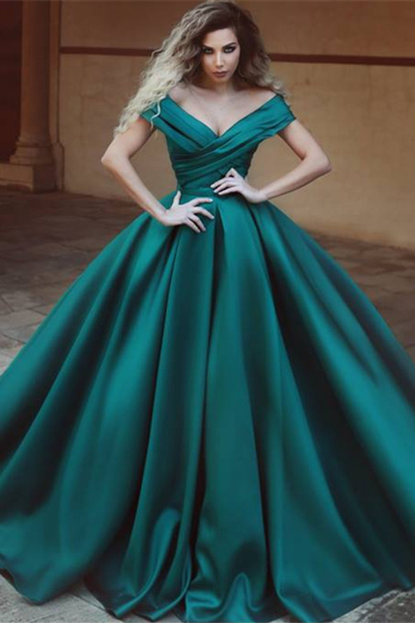 Simple A-Line Backless Prom Dress | Spaghetti Straps Side Slit Evening Gown