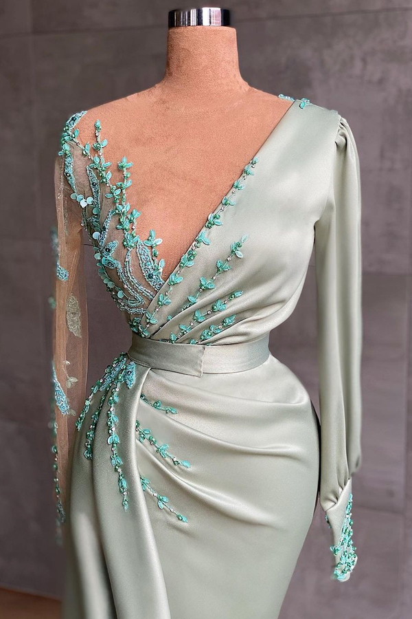 Stunning One Shoulder Mermaid Prom Dress with 3D Floral Pattern