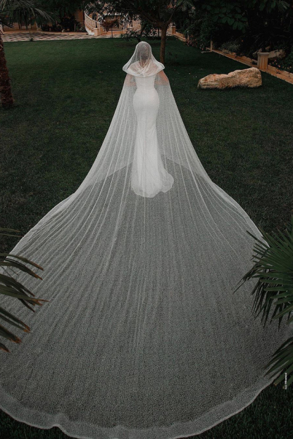 Trendy Off-Shoulder White Mermaid Wedding Dress with Belt