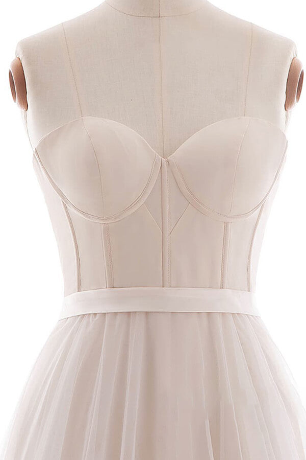 Chicloth Graceful V-neck Lace Tulle A-line Wedding Dress On Sale