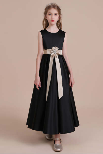 Chicloth A-Line Elegant Satin Flower Girl Dress Online