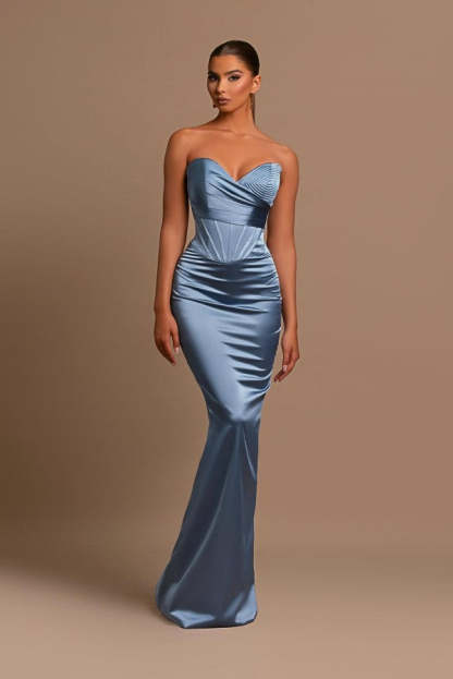 Chicloth Dusty Blue Prom Dress Sweetheart Mermaid Online
