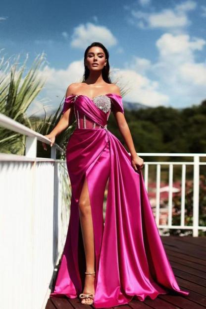 Blue Evening Dresses with Glitter | Cheap Long Prom Dresses