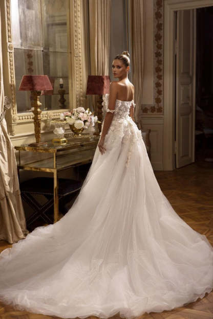 Chicloth Chic Bridal Dress Off-the-Shoulder Slit With Appliques