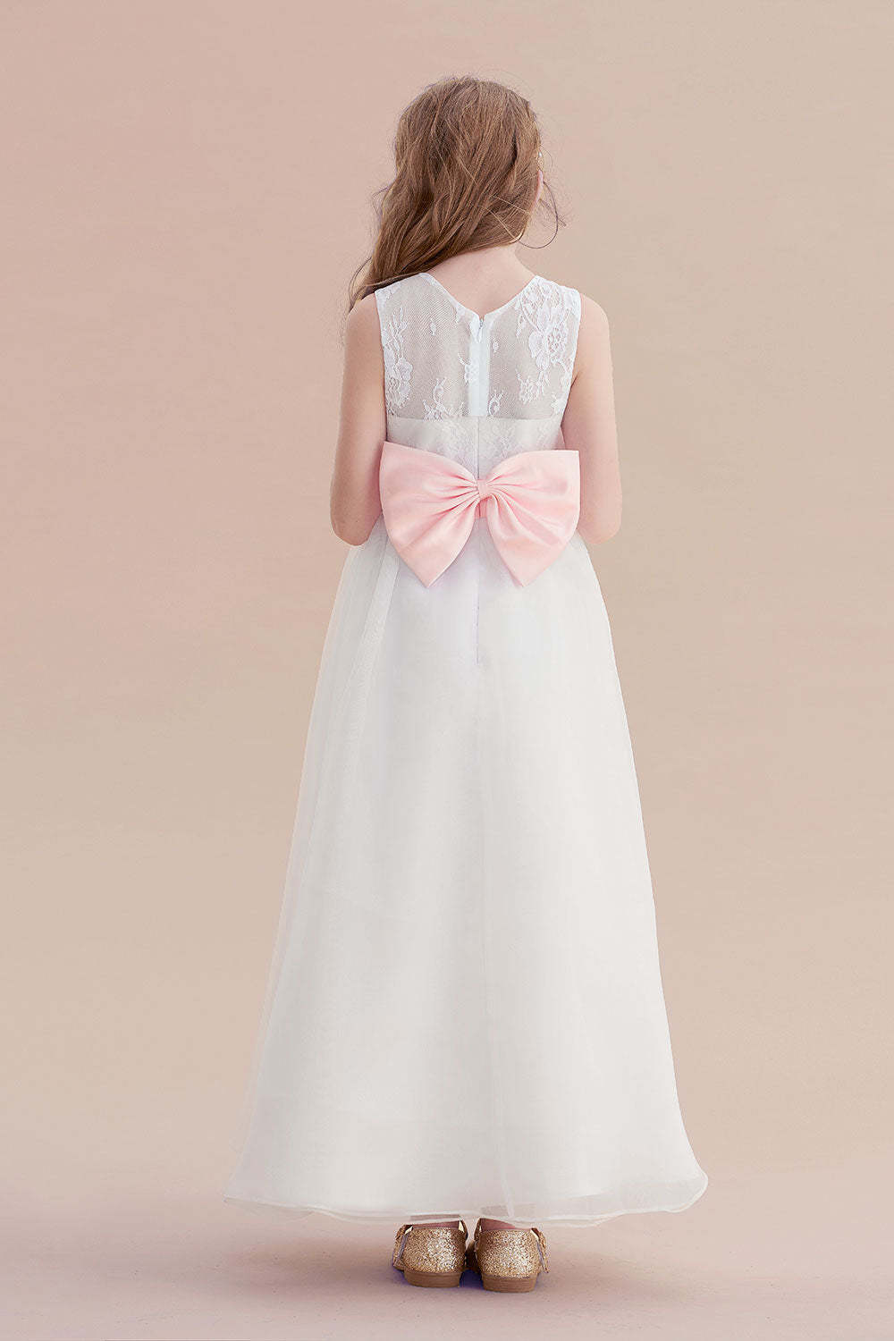 Chicloth A-Line Illusion Lace Tulle Flower Girl Dress Online