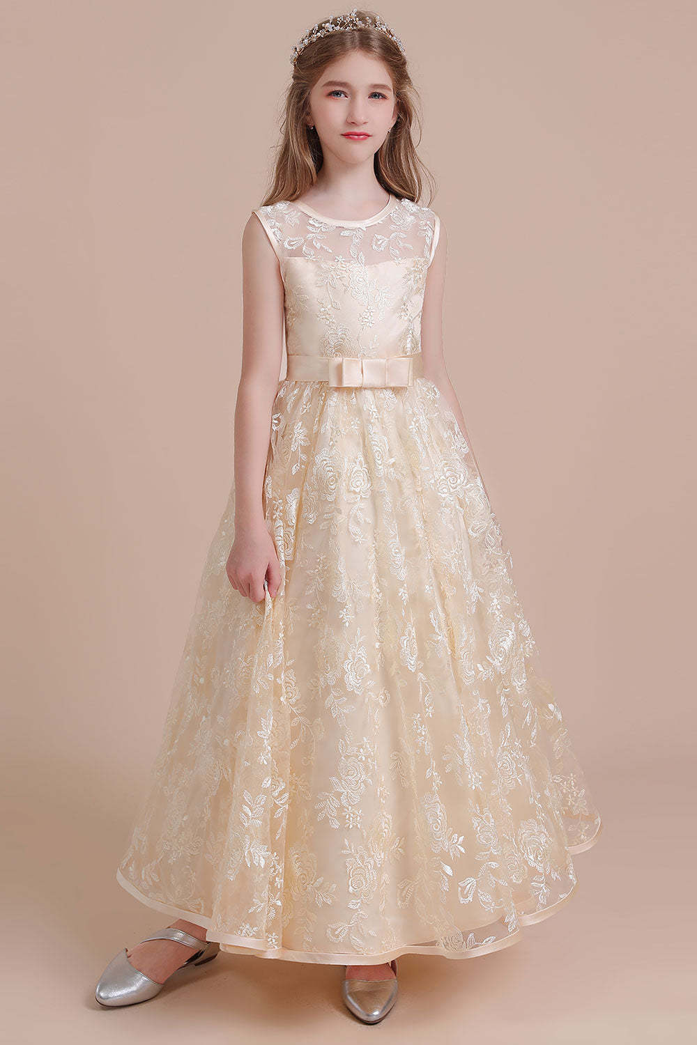 Chicloth A-Line Amazing Lace Tulle Flower Girl Dress Online