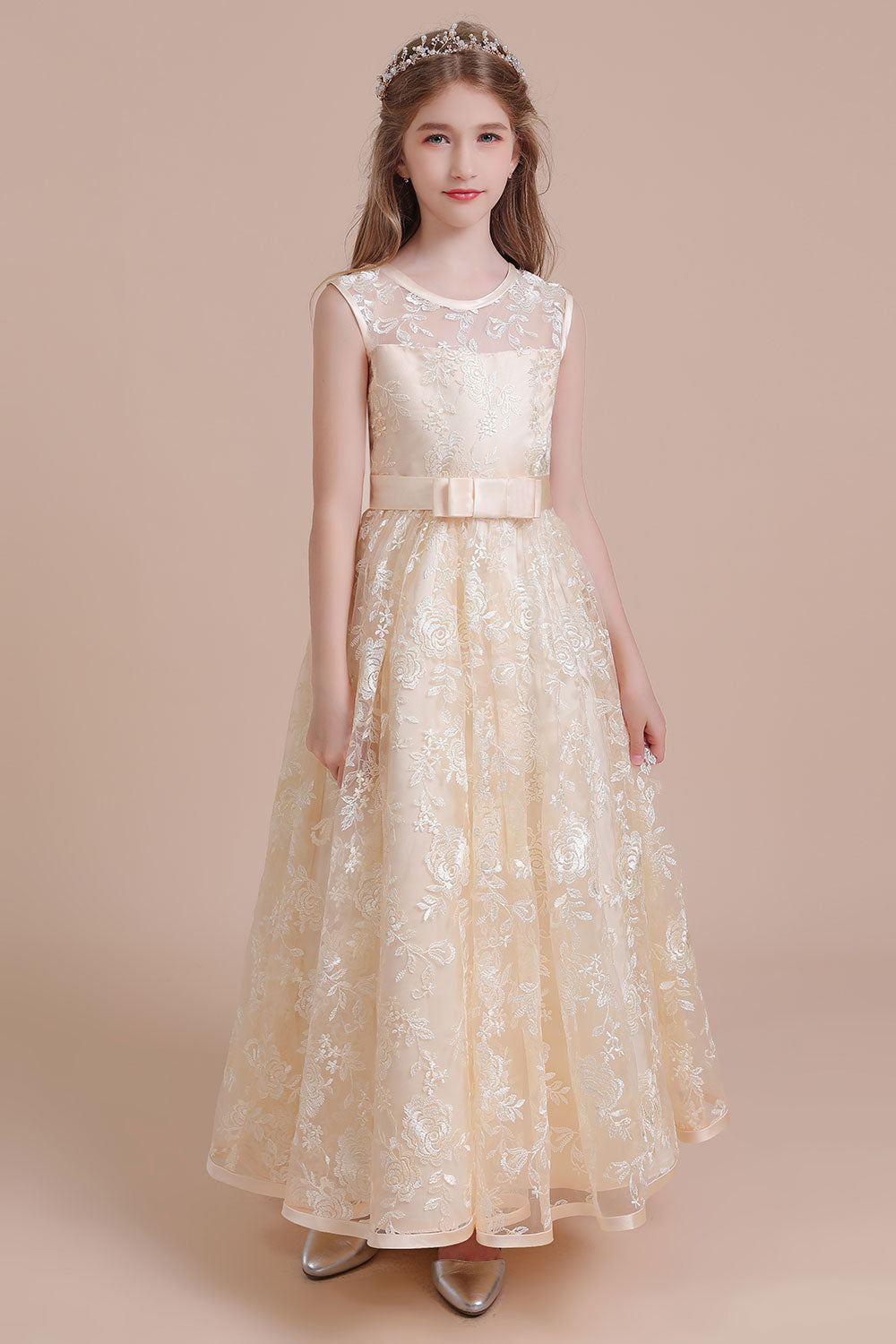 Chicloth A-Line Amazing Lace Tulle Flower Girl Dress Online