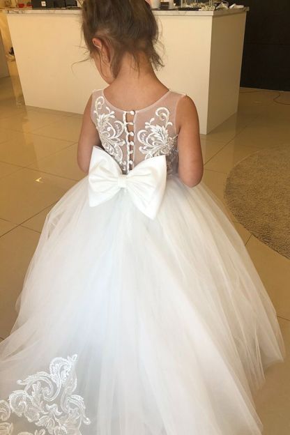 Chicloth Lovely Tulle Flower Girl Dress With Lace