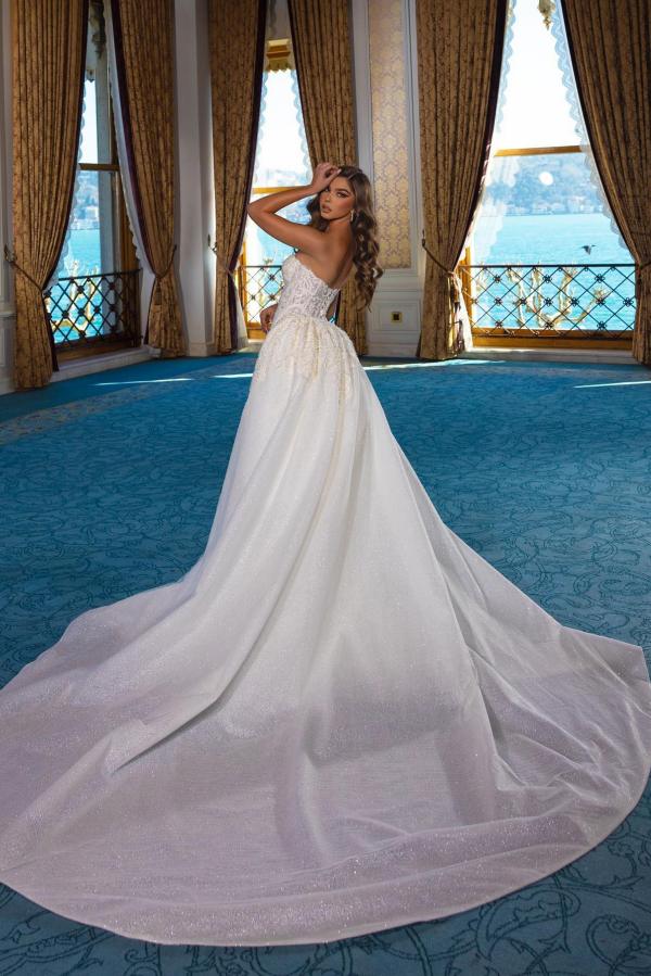 Chicloth Lace Mermaid Wedding Dress Strapless Overskirt Online