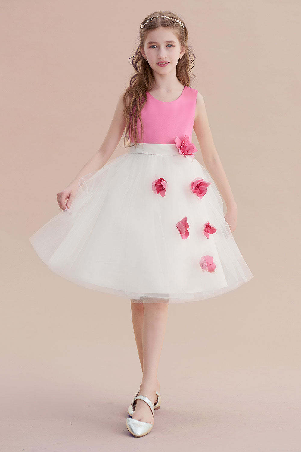Chicloth A-Line Affordable Tulle Flower Girl Dress Online