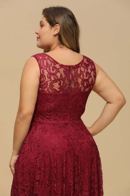 27prom Beautiful A-line Crew Hi-lo Lace Dresses - lace dresses
