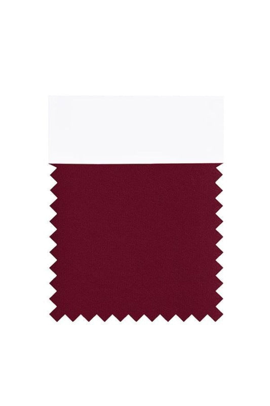 Bridelily Chiffon Swatch with 34 Colors - Burgundy - Swatches