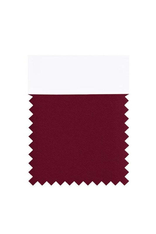 Bridelily Chiffon Swatch with 34 Colors - Burgundy - Swatches