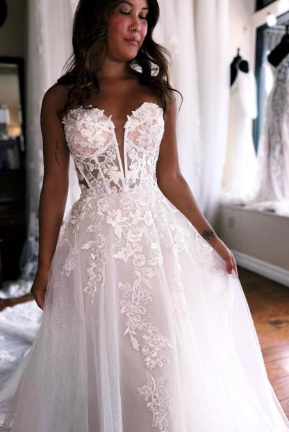 Vintage Wedding Dresses A Line Lace | Wedding Dresses Cheap Online