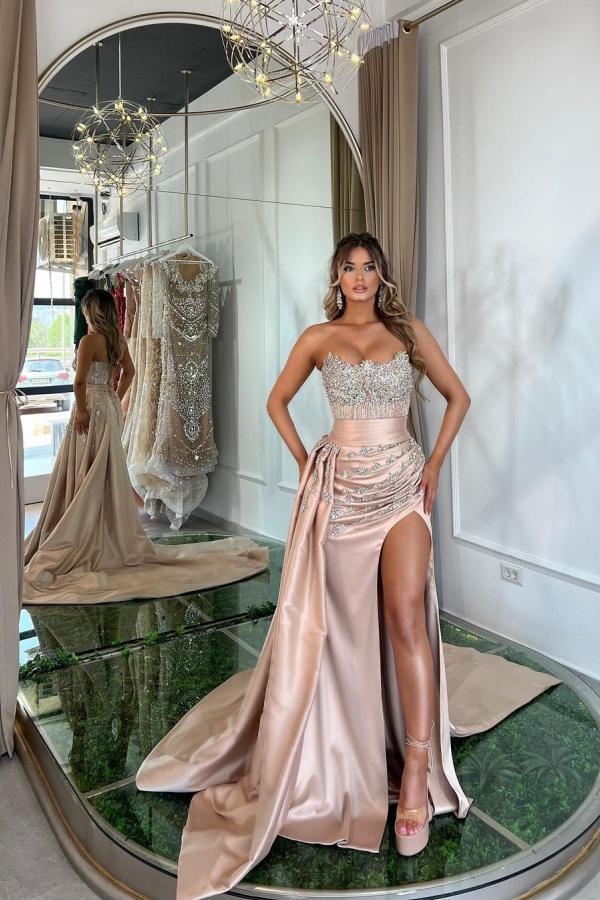 Designer Long Evening Dress | Cheap Ball Gown with Glitter
