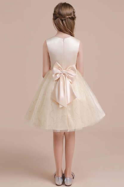 Chicloth A-Line Cute Sequins Tulle Flower Girl Dress Online