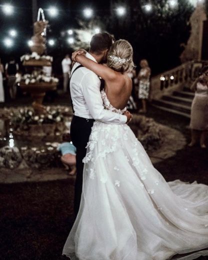 Chicloth Gorgeous Sweetheart Appliques Wedding Dress Beach Bridal Gowns