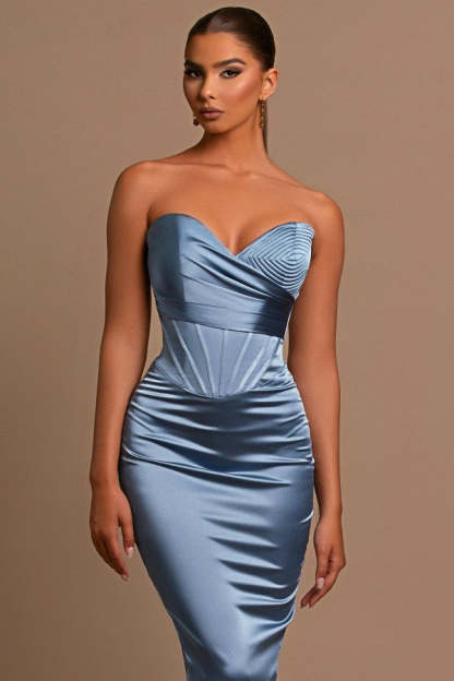 Chicloth Dusty Blue Prom Dress Sweetheart Mermaid Online