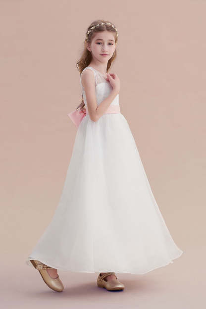 Chicloth A-Line Illusion Lace Tulle Flower Girl Dress Online