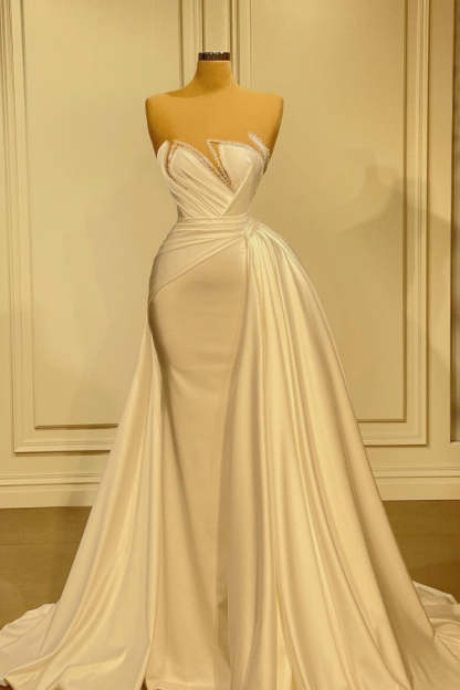 Chicloth Strapless Mermaid Evening Dress Overskirt Long Online