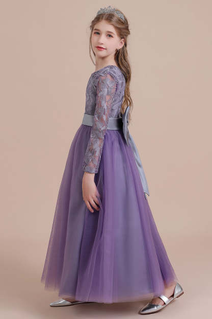 Chicloth A-Line Long Sleeve Ankle Length Flower Girl Dress On Sale