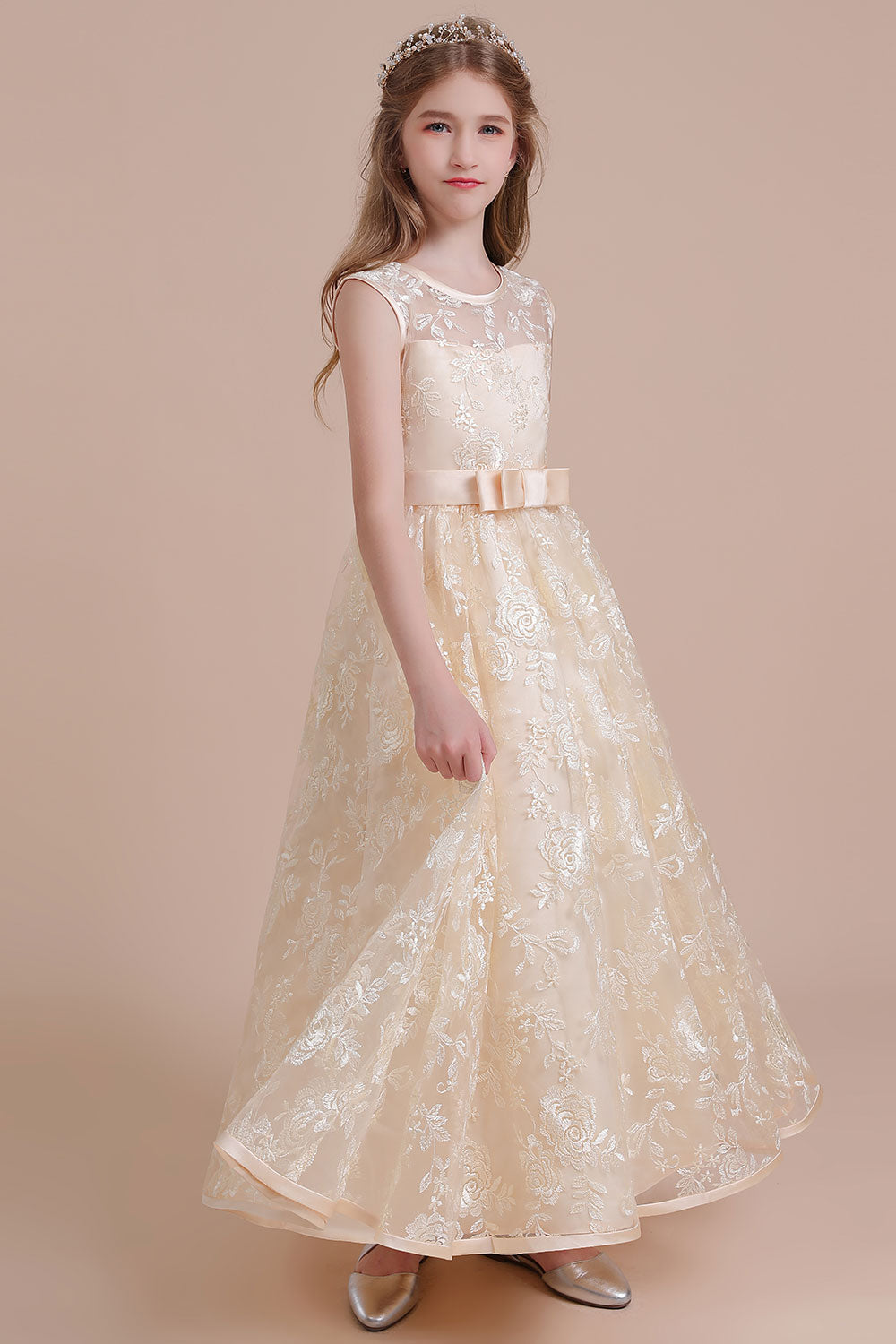 Chicloth A-Line Amazing Lace Tulle Flower Girl Dress Online