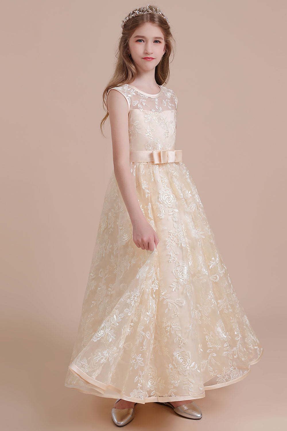 Chicloth A-Line Amazing Lace Tulle Flower Girl Dress Online