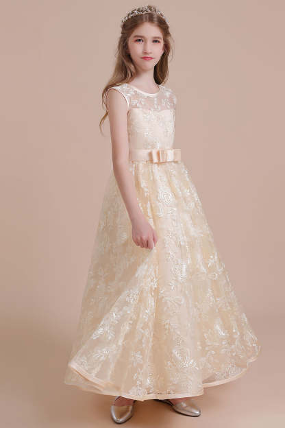 Chicloth A-Line Amazing Lace Tulle Flower Girl Dress Online