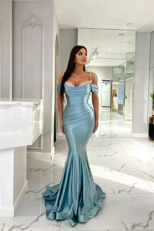 Chicloth Off-the-Shoulder Evening Dress Mermaid With Crystals