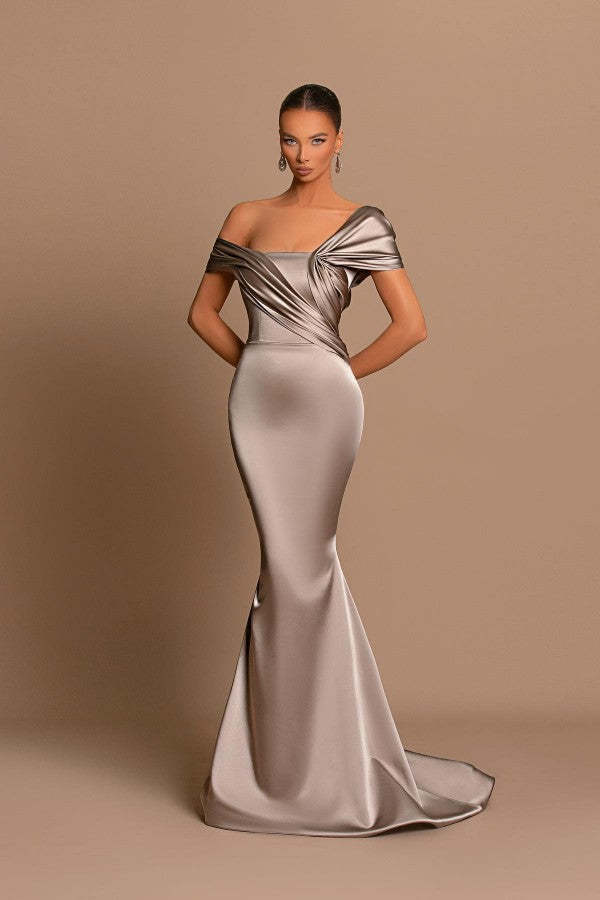 Chicloth Off-the-Shoulder Prom Dress Long Mermaid