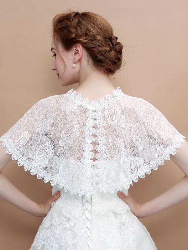 Elegant Lace Flowers Wedding Wraps | Bridelily - wedding wraps