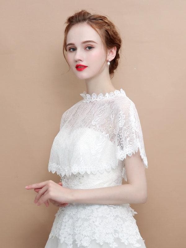 Elegant Lace Flowers Wedding Wraps | Bridelily - wedding wraps
