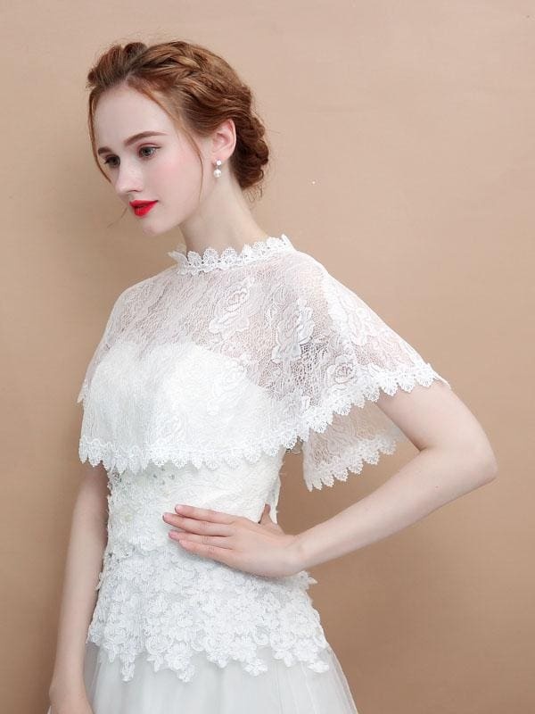 Elegant Lace Flowers Wedding Wraps | Bridelily - wedding wraps