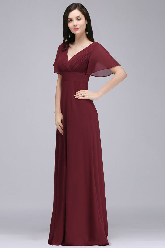 Modest Aline Chiffon Bridesmaid Dresses - Chicloth