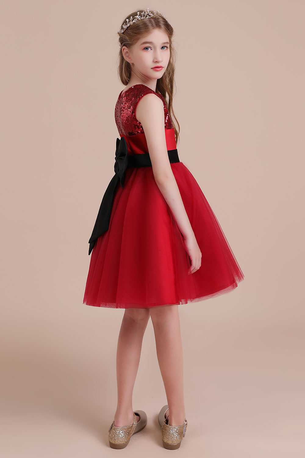 Chicloth A-Line Graceful Sequins Tulle Flower Girl Dress Online